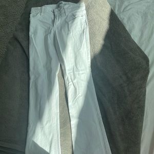 White flare jeans